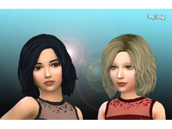 Alpha Erica Hairstyle for Girls - The Sims 4 Custom Content