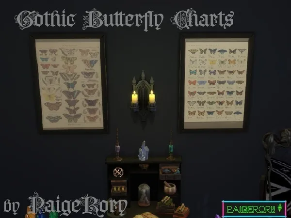 Alpha Gothic Butterfly Charts - The Sims 4 Custom Content