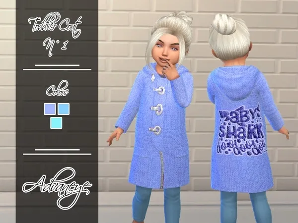 Alpha Toddler Coat 1 Baby Shark - The Sims 4 Custom Content
