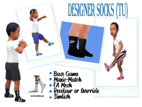 Alpha DESIGNER SOCKS - The Sims 4 Custom Content
