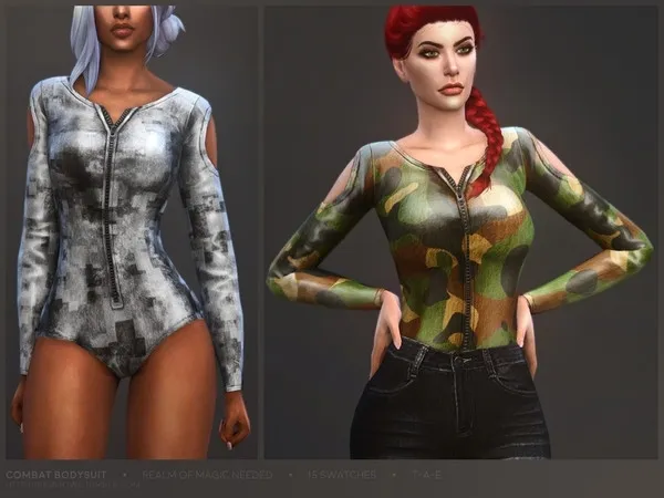 Maxis Match Combat bodysuit Realm of Magic needed - The Sims 4 Custom Content