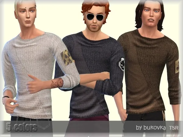 Maxis Match Sweater Apocalypse male - The Sims 4 Custom Content