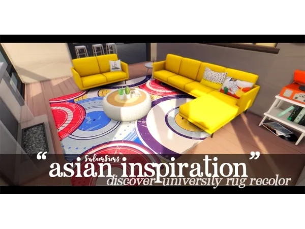 Alpha Asian Inspiration Rug - The Sims 4 Custom Content