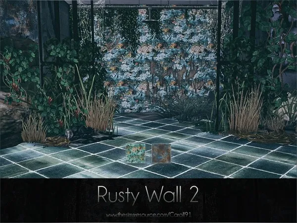 Alpha Rusty Wall 2 - The Sims 4 Custom Content