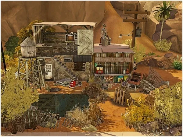 Alpha Rusty Cabin - The Sims 4 Custom Content