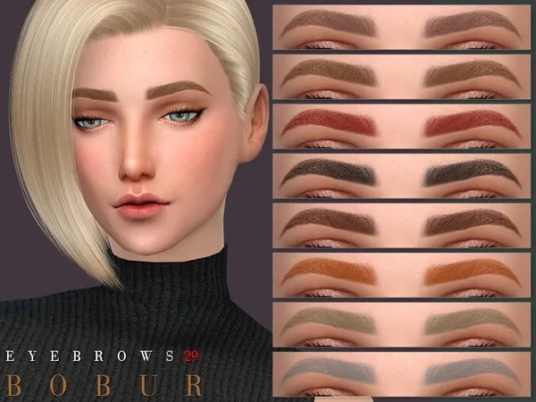 Alpha Bobur Eyebrows 29 - The Sims 4 Custom Content