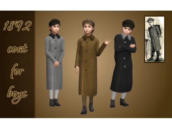 Maxis Match 1892 coat for boys by vintagesimstress - The Sims 4 Custom Content