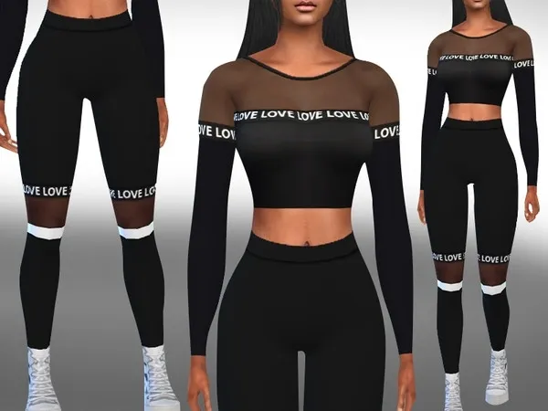Maxis Match Transparent Detail Jogging Outfit - The Sims 4 Custom Content