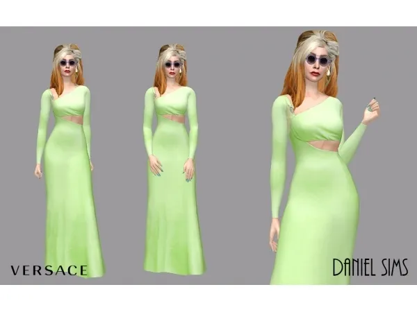 Mix Lady Gaga in Versace - The Sims 4 Custom Content