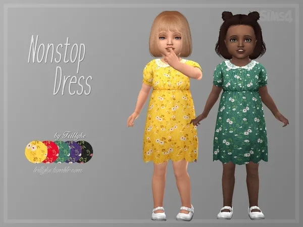 Maxis Match Trillyke Nonstop Dress - The Sims 4 Custom Content