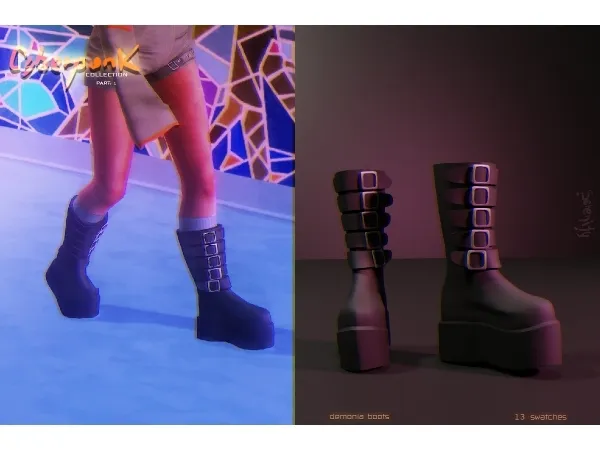 Maxis Match Demonia Boots - The Sims 4 Custom Content