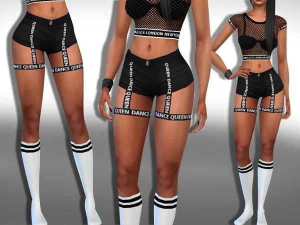 Maxis Match Designer Shorts with Line White Socks - The Sims 4 Custom Content