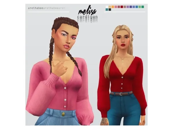 Maxis Match melisa cardigan by arethabee - The Sims 4 Custom Content