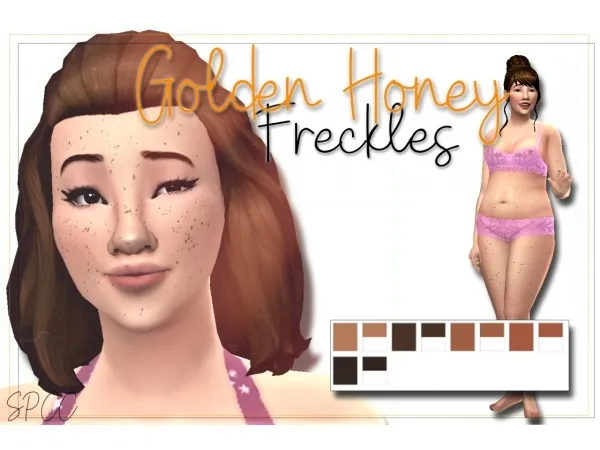 Maxis Match Golden Honey Freckles by sunflowerpetals - The Sims 4 Custom Content