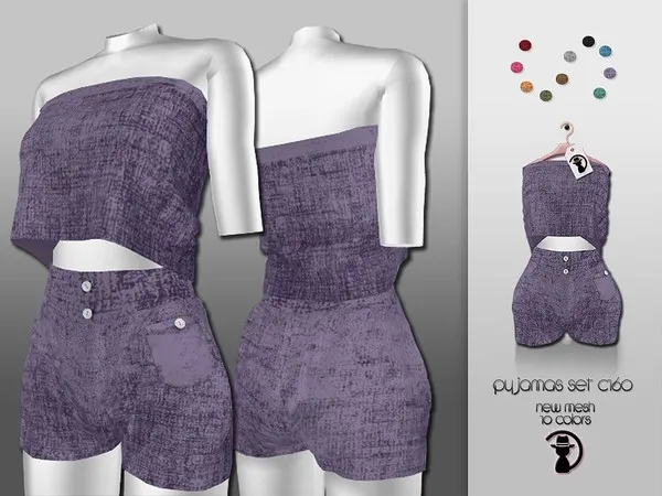 Alpha Pyjamas Set C160 - The Sims 4 Custom Content