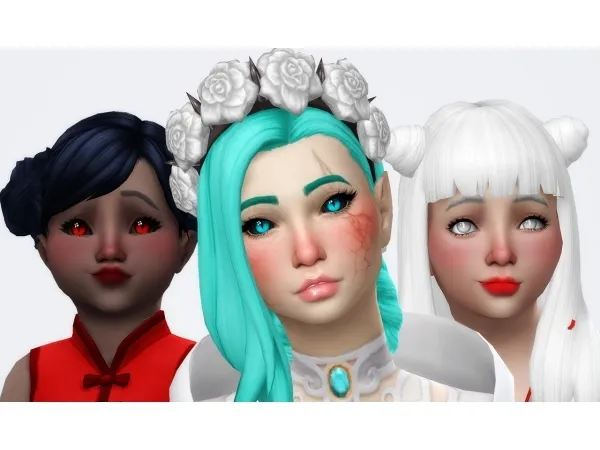 Maxis Match Clarity Eyes Vampire Default Replacements - The Sims 4 Custom Content