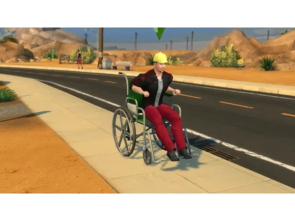 Alpha Animated basegame rideable wheelchair vehicle - The Sims 4 Custom Content
