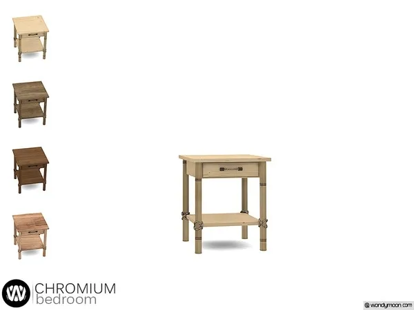 Chromium Bedside Table - The Sims 4 Custom Content