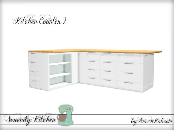Serenity Kitchen Counter Island - The Sims 4 Custom Content