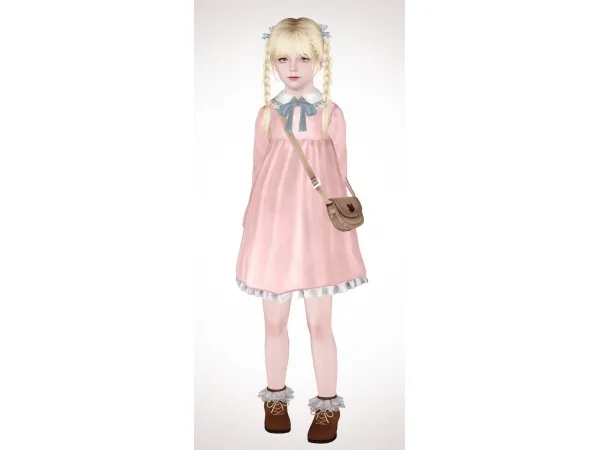 [ Age conversion ] Hair mashup LavenderRemake Merry Sunshine Dress BootsCF - The Sims 3 Custom Content