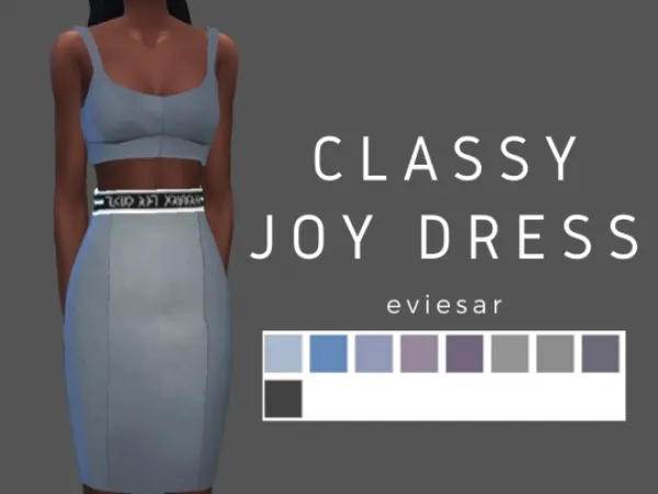 Maxis Match CLASSY JOY DRESS - The Sims 4 Custom Content