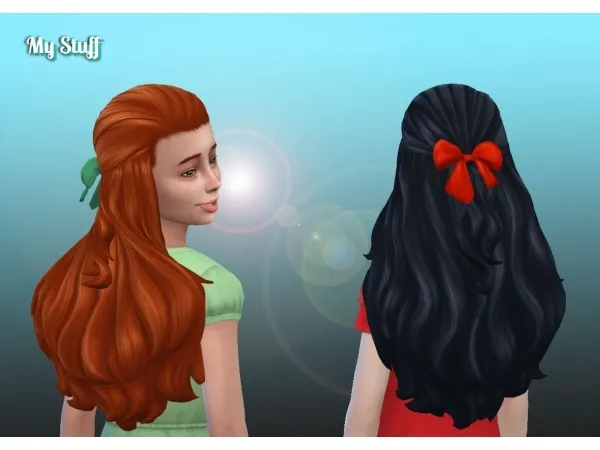Maxis Match Deolinda Hairstyle for Girls - The Sims 4 Custom Content