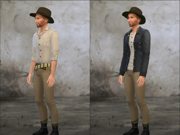 Maxis Match Indiana Jones outfit - The Sims 4 Custom Content