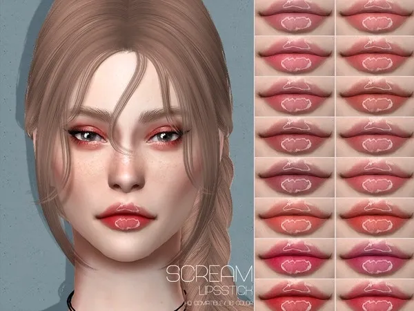 Alpha LMCS Scream Lipstick - The Sims 4 Custom Content