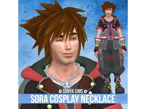 Maxis Match Sora from Kingdom Hearts Necklace - The Sims 4 Custom Content