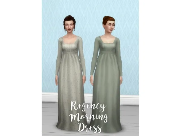 Maxis Match Regency Morning Dress - The Sims 4 Custom Content