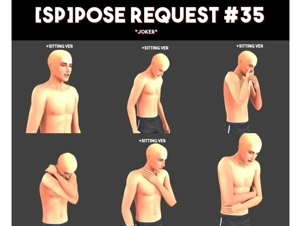 Mix [SP]Pose Request 35 Joker - The Sims 4 Custom Content
