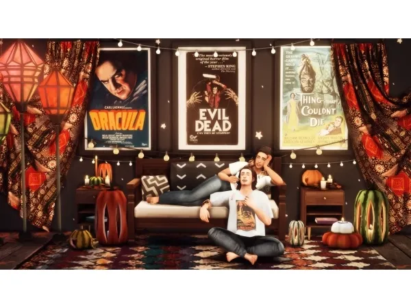 Maxis Match CLASSIC HORROR MOVIE SET - The Sims 4 Custom Content