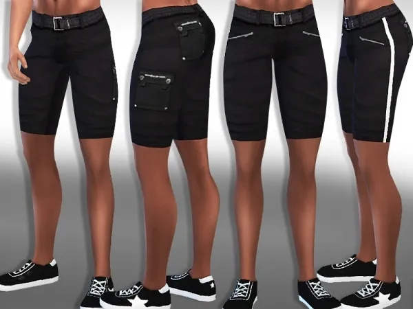 Maxis Match Men Black Cargo Shorts - The Sims 4 Custom Content