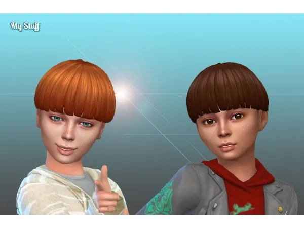 Maxis Match Straight Bowl cut for Boys - The Sims 4 Custom Content