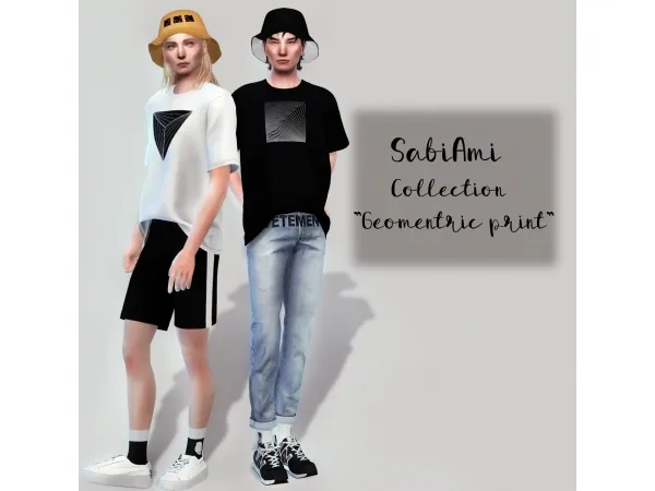 Alpha SabiAmi Collection Geometric print - The Sims 4 Custom Content