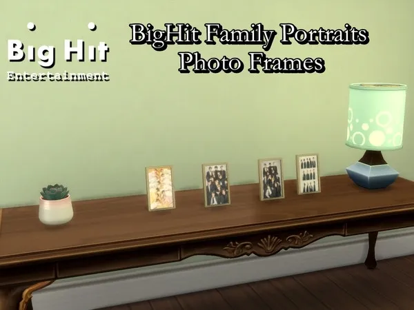 BigHit Family Portraits (Vertical Photo Frames) - The Sims 4 Custom Content