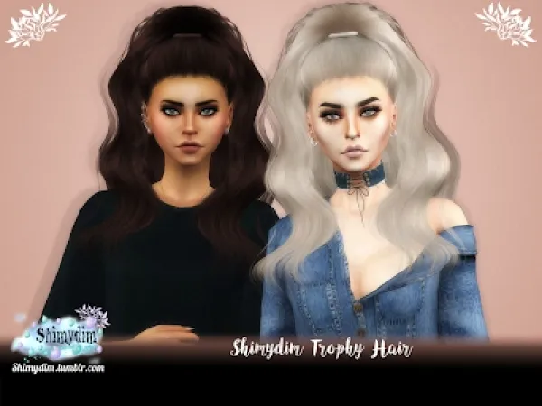 Alpha Shimydim Trophy Hair Ombre Naturals Unnaturals - The Sims 4 Custom Content
