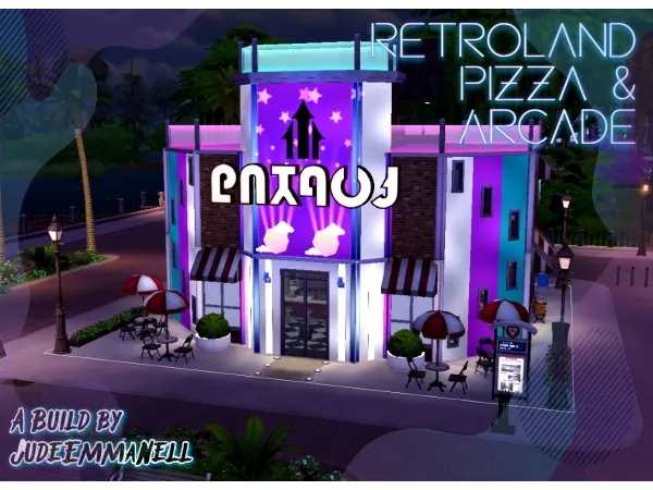 Maxis Match Retroland Pizza Arcade (No ) by JudeEmmaNell - The Sims 4 Custom Content