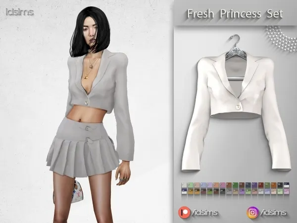 Alpha Fresh Princess Jacket - The Sims 4 Custom Content