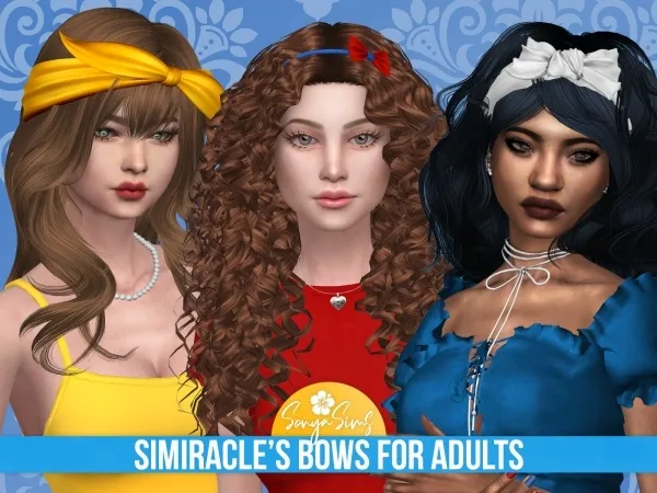 Maxis Match SIMIRACLES BOWS FOR ADULTS - The Sims 4 Custom Content