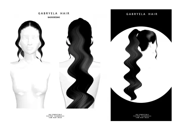 Alpha BADDDIESIMS GABRYELA HAIR by simsfinds - The Sims 4 Custom Content