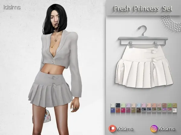 Alpha 90's Pleated Skirt by polygoncouture - The Sims 4 Custom Content