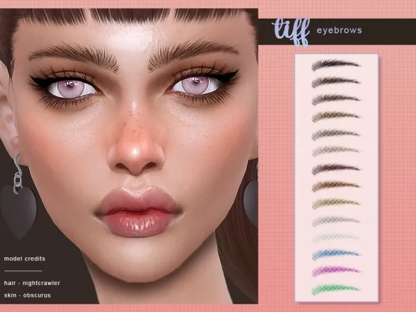 Alpha Screaming Mustard's [ Tiff ] Eyebrows - The Sims 4 Custom Content