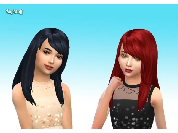 Maxis Match Stella Hairstyle for Girls - The Sims 4 Custom Content
