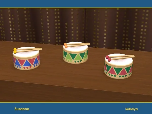 Susanna Decor Drum - The Sims 4 Custom Content