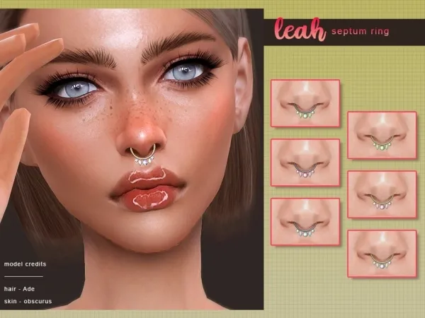 Alpha Screaming Mustard's [ Leah ] Septum Ring - The Sims 4 Custom Content