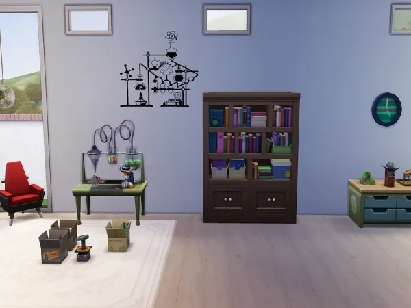 Alpha twosister42's Science Room Wall Decals - The Sims 4 Custom Content