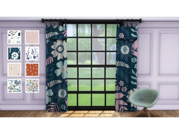 Alpha Curtains 02 by celinaccsims - The Sims 4 Custom Content