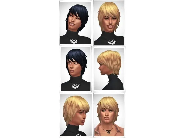 Alpha Billie Hair by birksche - The Sims 4 Custom Content