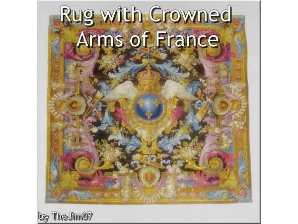 Alpha Rug with Crowned Arms of France by TheJim07 - The Sims 4 Custom Content